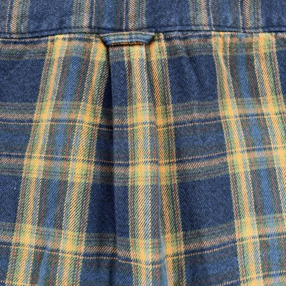 Toad & Co Shirt Mens Earle Blue Multi‎ Flannel Plaid Button Up Pockets Small